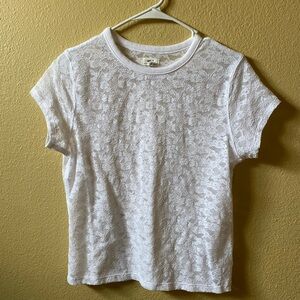 Aerie lace t-shirt white